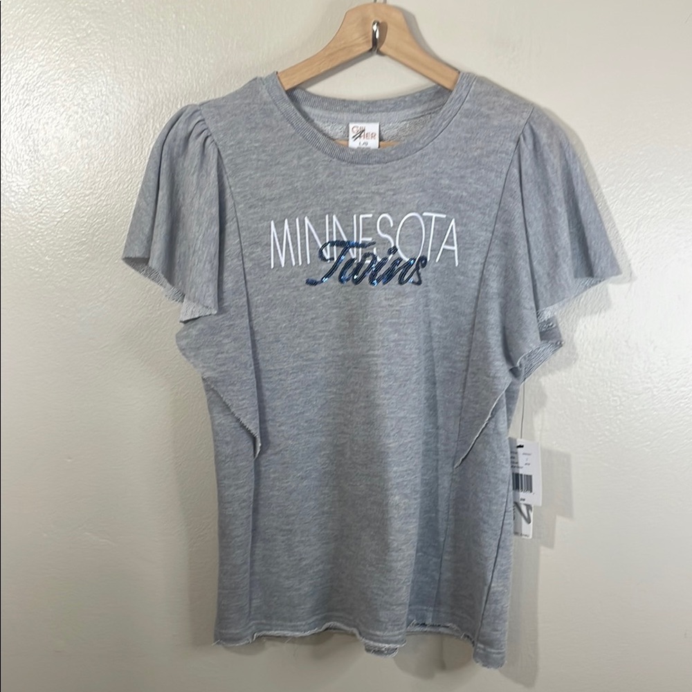 NWT MLB Gray Minnesota Twins Women's Top